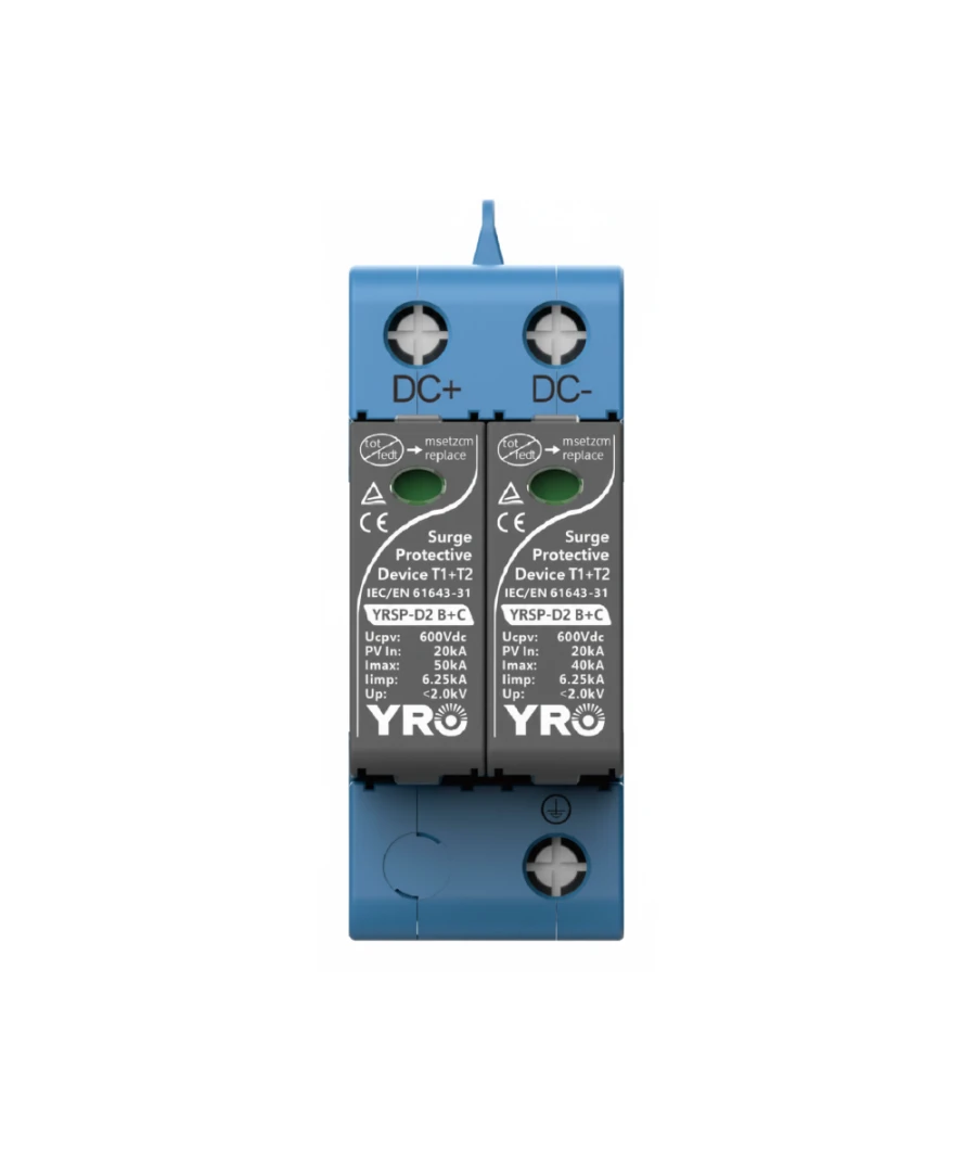 DPS Sobretensiones YRO YRSP-D2 T2 2P 20-40KA 600V DC - Vista principal