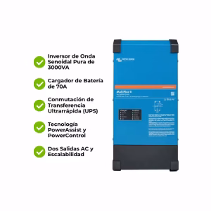 Inversor Cargador 24V Monofásico 3kW Victron MultiPlus-II 120V 24/3000/70-50 Aislado - Imagen 3